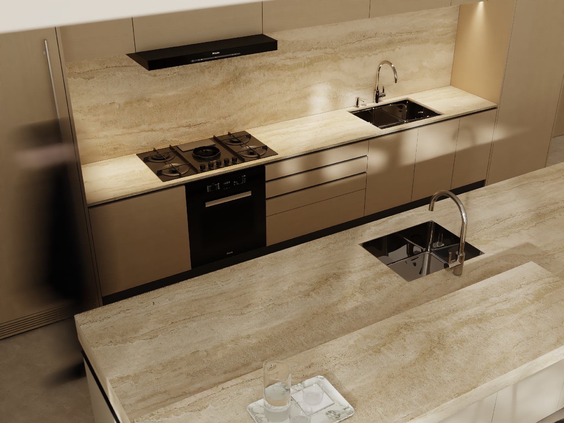 Travertine application