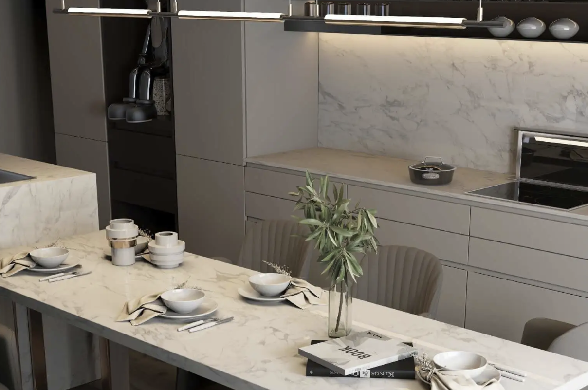 Arabescato White application